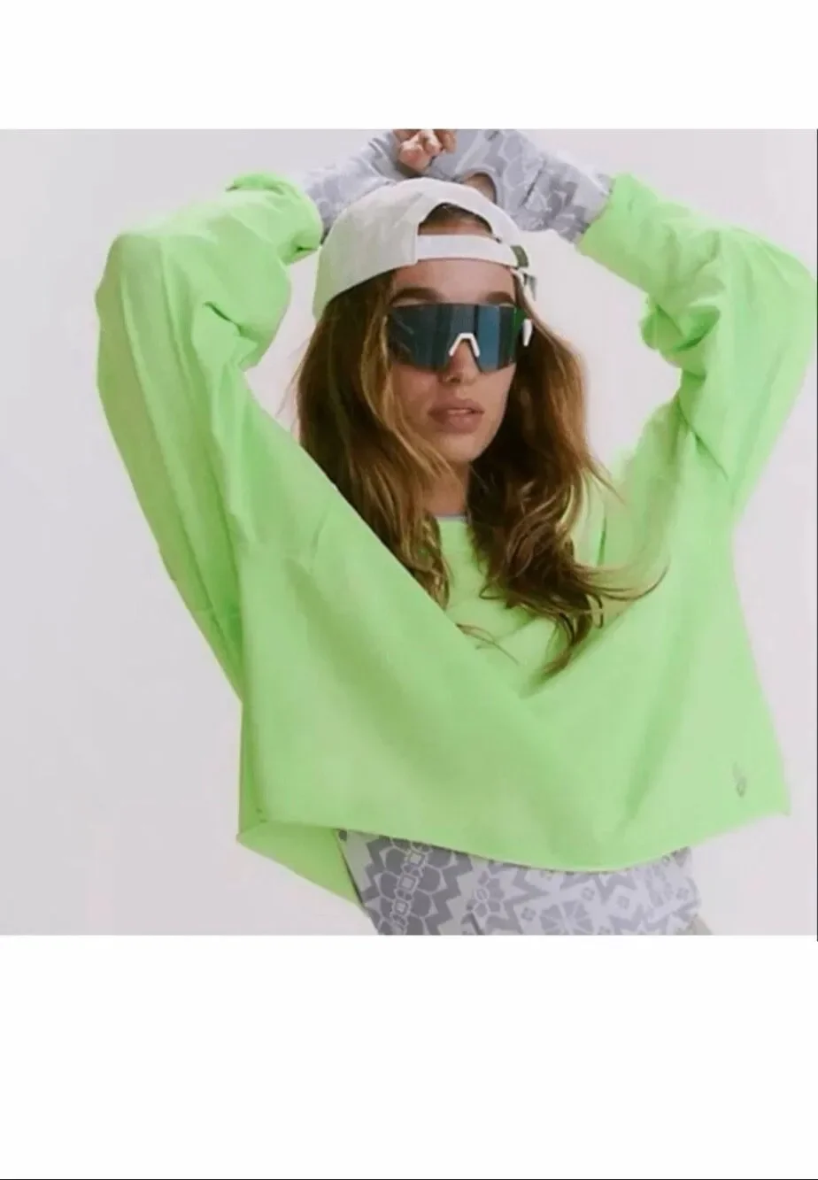 Free People Movement Inspire Layer Top Long Sleeve pistachio green M NEW